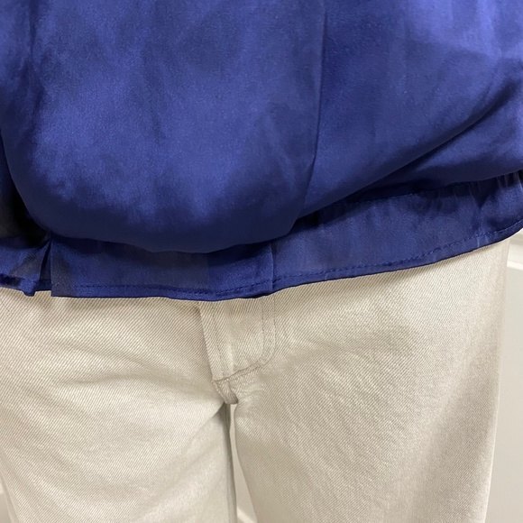 Women's Arfango 1902 Sleeveless 2 layer Blouse. Blue. EU 40. US L. Resortwear. - Picture 3 of 10